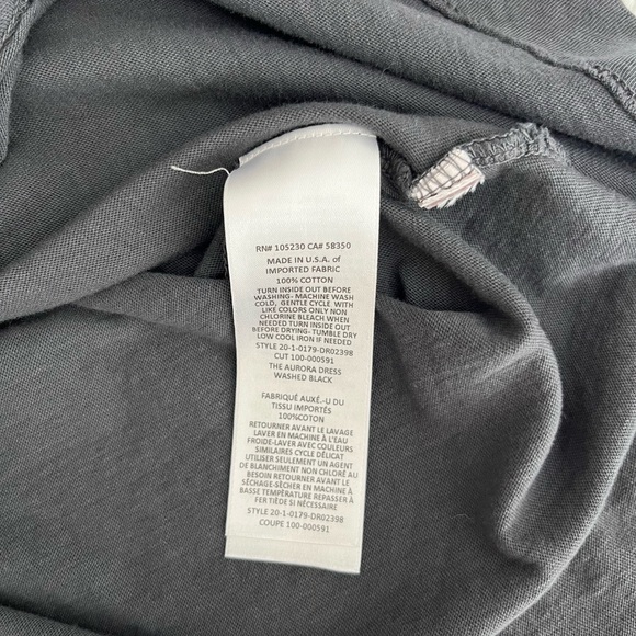 Current/Elliott Heather Grey Ruffled V-Neck T-Shirt Mini Dress, Size 1 (S) - Picture 3 of 6